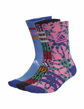 Calcetines Adidas a x Farm CRW 3P Multicolor