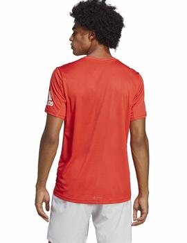 Camiseta Adidas Run It M Rojo Hombre