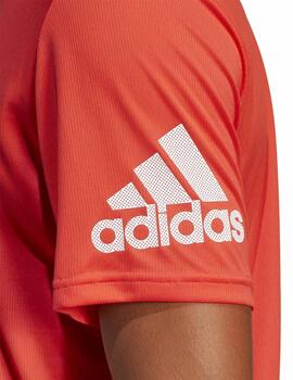 Camiseta Adidas Run It M Rojo Hombre