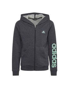 Chaqueta Adidas G LIN FZ HD Gris/Verde Niña