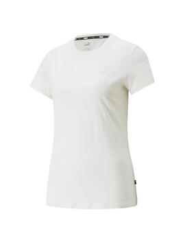 Camiseta Puma ESS+ Embroidery Crudo Mujer