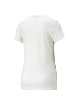 Camiseta Puma ESS+ Embroidery Crudo Mujer