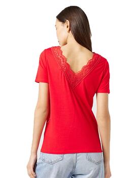 Camiseta Naf Naf Otalila MC Rojo Mujer