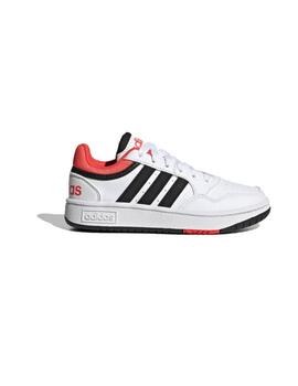 Zapatillas Adidas Hoops 3.0 K Bco/Negro/Rojo