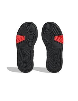 Zapatillas Adidas Hoops 3.0 K Bco/Negro/Rojo