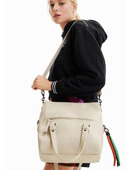 Bolso Desigual Aquiles Loverty 2.0 Crudo Mujer