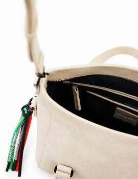 Bolso Desigual Aquiles Loverty 2.0 Crudo Mujer