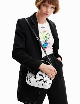 Bolso Desigual Onyx Narbonne Mini Bco/Negro Mujer