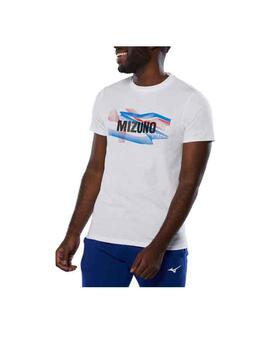 Camiseta Mizuno Athletic Graphic Blanco Hombre