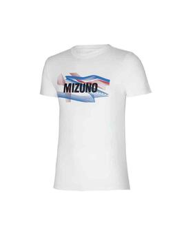 Camiseta Mizuno Athletic Graphic Blanco Hombre