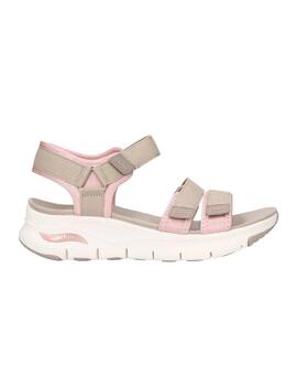 Sandalias Skechers Arch Fit Fresh B Beige/Rs Mujer