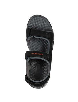 Sandalias Skechers Tresmen Garo Negro Hombre