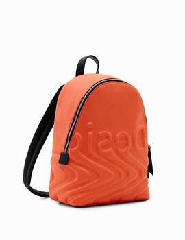 Mochila Desigual Psico Logo Mombasa Coral Mujer