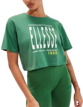 Camiseta Ellesse Volia Crop Verde Mujer