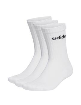 Calcetines Adidas C Lin Crew 3P Blanco