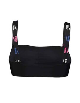 Top de Bikini Puma Bandeau Negro Mujer