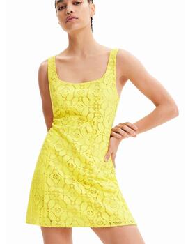 Vestido Desigual Newcastle Amarillo Mujer