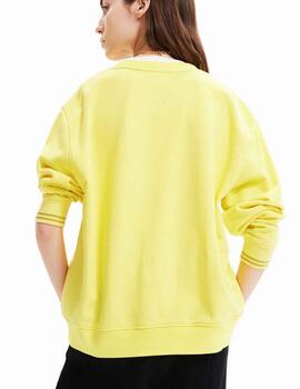 Sudadera Desigual Power Amarillo Mujer