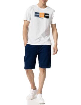 Bermuda Tiffosi Indigo Knit Short_33 Marino Hombre