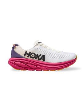 Zapatillas Hoka W Rincon 3 Blanco/Fucsia Mujer