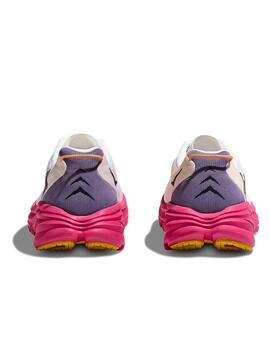 Zapatillas Hoka W Rincon 3 Blanco/Fucsia Mujer
