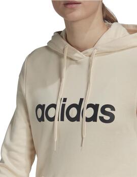 Sudadera Adidas W LIN FT HD Beige Mujer
