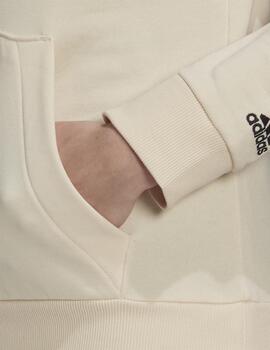 Sudadera Adidas W LIN FT HD Beige Mujer