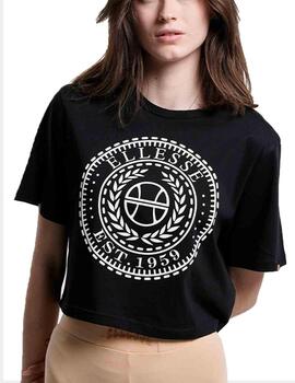 Camiseta Ellesse Carala Crop Negro Mujer