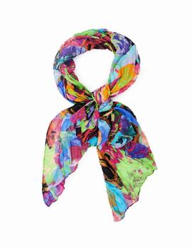 Foulard Desigual Metaflower Rect Multicolor Mujer