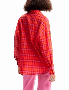 Camisa Desigual Ely ML Naranja/Multicolor Mujer