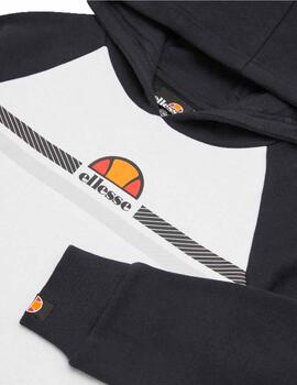 Sudadera Ellesse Marathon Jnr Negro/Blanco Niño