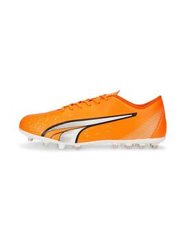 Botas Puma Ultra Play MG Naranja/Blanco