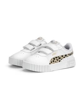 Zapatillas Puma Carina 2.0 Animal V Inf Bco Niña