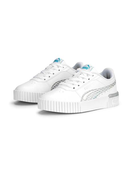 Zapatillas Puma Carina 2.0 Animal PS Blanco Niña