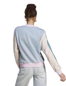 Sudadera Adidas W 3S HN SWT Azul/Rosa Mujer