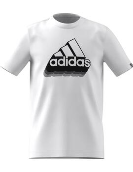 Camiseta Adidas B Bos Retro Blanco/Negro Niño
