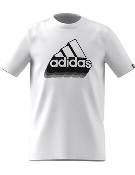 Camiseta Adidas B Bos Retro Blanco/Negro Niño