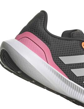 Zapatillas Adidas RunFalcon 3.0 W Gris/Rosa Mujer