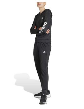 Chandal Adidas W Linear TS Negro/Blanco Mujer