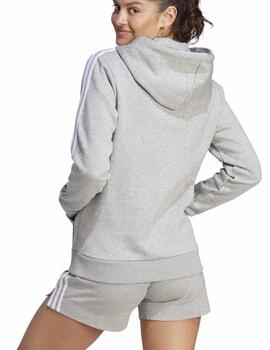 Chaqueta Adidas W 3S FL FZ HD Gris Mujer