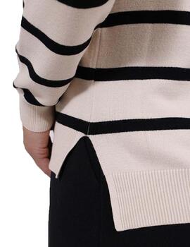 Jersey Naf Naf Mahlia ML Crudo/Negro Mujer