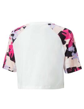 Camiseta Puma ESS  Street Art Ragl Crop Bco Niña