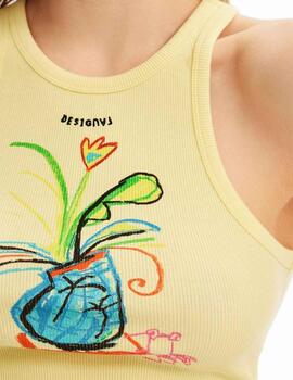 Camiseta Desigual Gary Amarillo Mujer