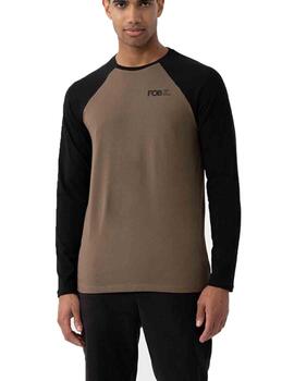 Camiseta 4F M162 FOB ML Marron/Negro Hombre