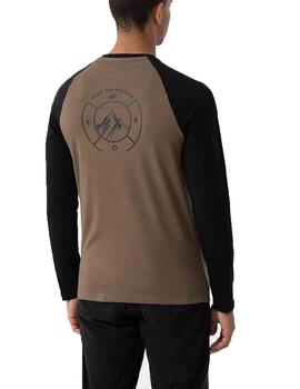 Camiseta 4F M162 FOB ML Marron/Negro Hombre