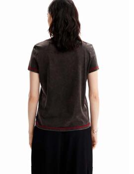 Camiseta Desigual The Rolling Stones Negra  Mujer