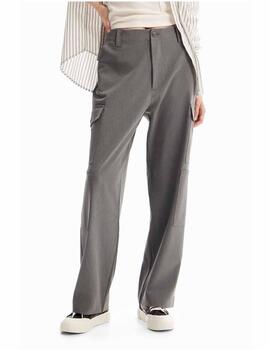 Pantalon Desigual Manchester Gris Mujer