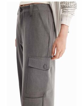 Pantalon Desigual Manchester Gris Mujer