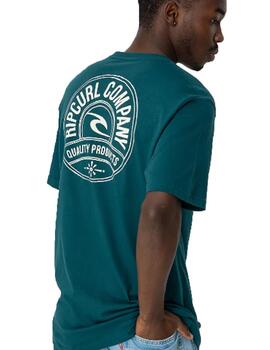 Camiseta Rip Curl Stapler Verde Hombre