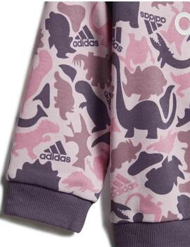 Chandal Adidas I AOP FT JOG Rosa/Morado Niña